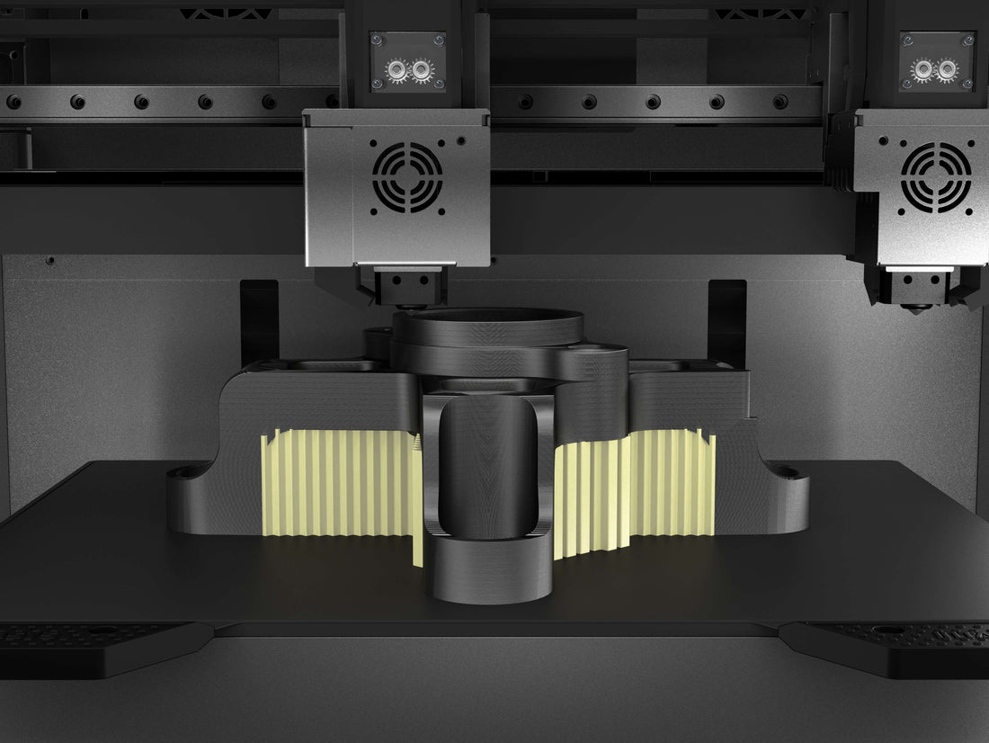 Independent dual extruders IDEX